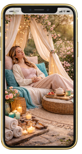 Mockup Startseite AromaQueen Video